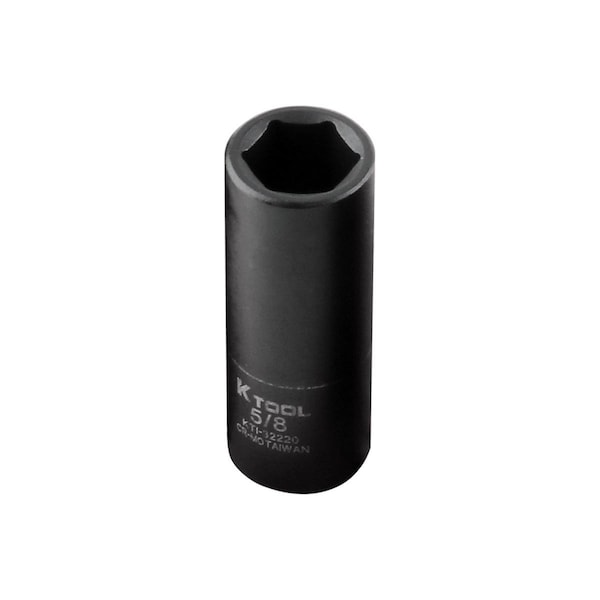 K-Tool International 3/8" Drive Impact Socket black oxide, Deep, 6 pt., 3/8"Drive, 5/8 KTI-32220 - main